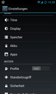 Apps verwalten